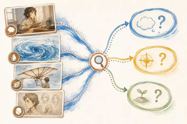 Illustration aus dem Buch · Leonardo da Vinci – Das Geheimnis der tausend Fragen