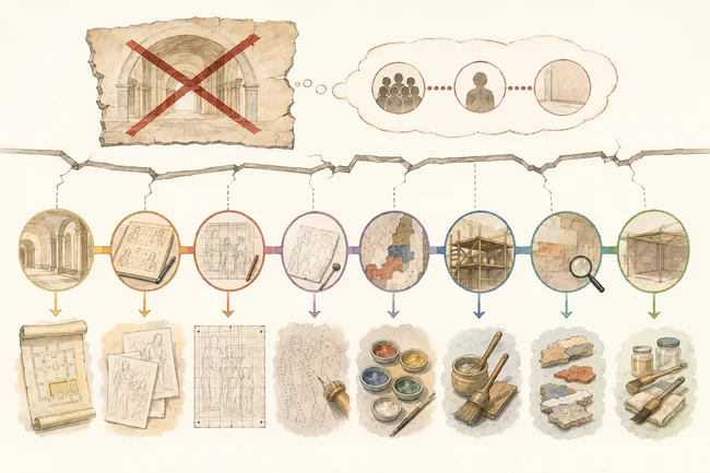 Illustration aus dem Buch · Raffael – Das Geheimnis der Schule von Athen