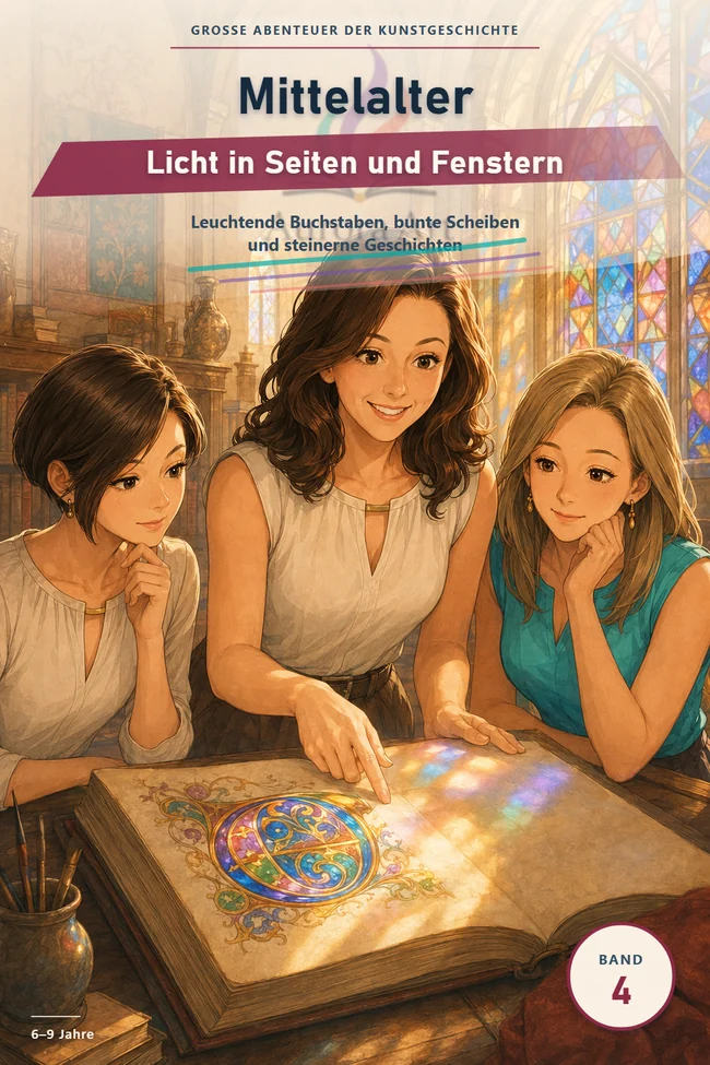 Cover der deutschen Ausgabe · Mittelalter – Licht in Seiten und Fenstern