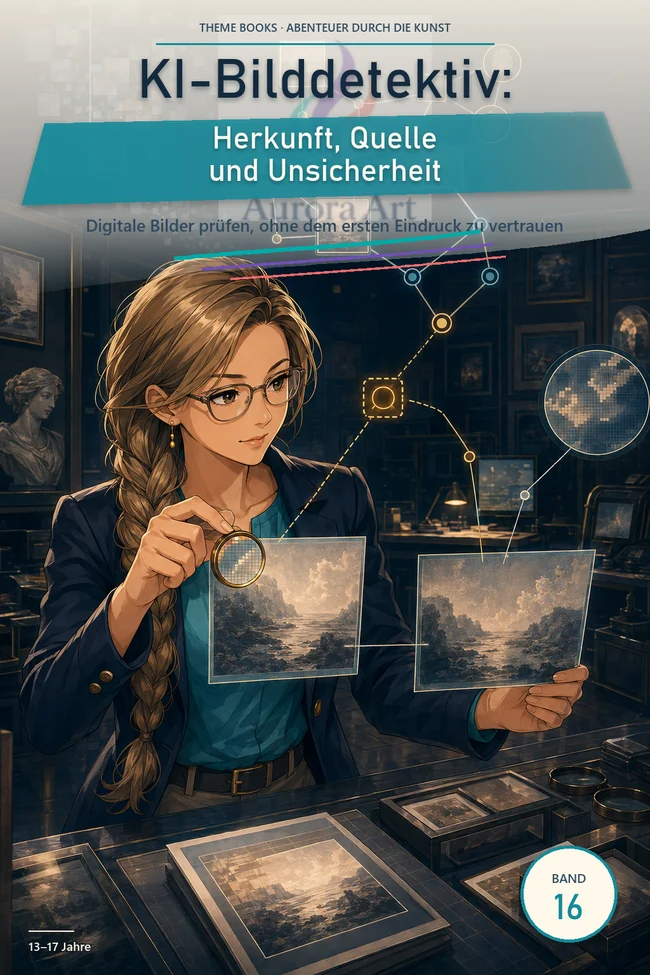 Cover der deutschen Ausgabe · KI-Bilddetektiv: Herkunft, Quelle und Unsicherheit